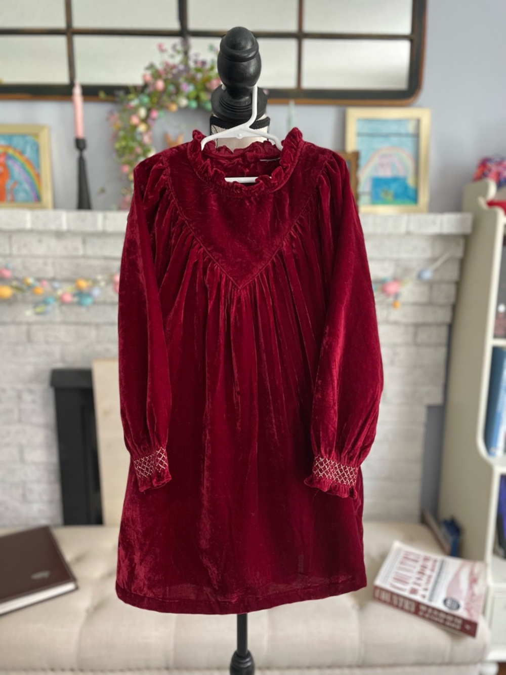 Hannah Anderson Girls Velvet Dress 7